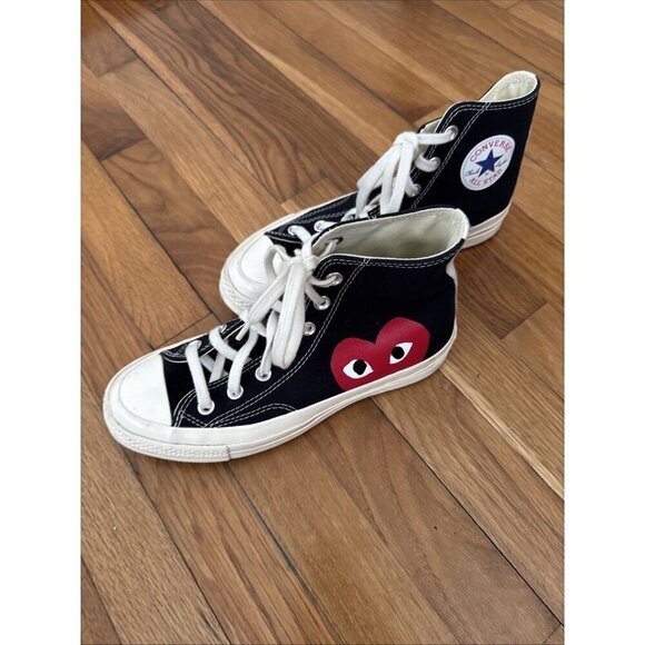 Converse x Comme des Garcons Play Chuck 70 Hi Sneakers 5.5 Men's 7.5 Women's - Picture 2 of 10